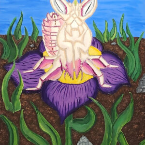 Hungry Orchid Mantis painting by Phoebe Trites