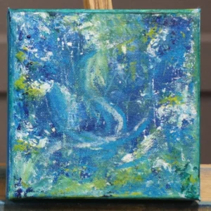 Abstract Swan original acrylic painting by Phoebe Trites